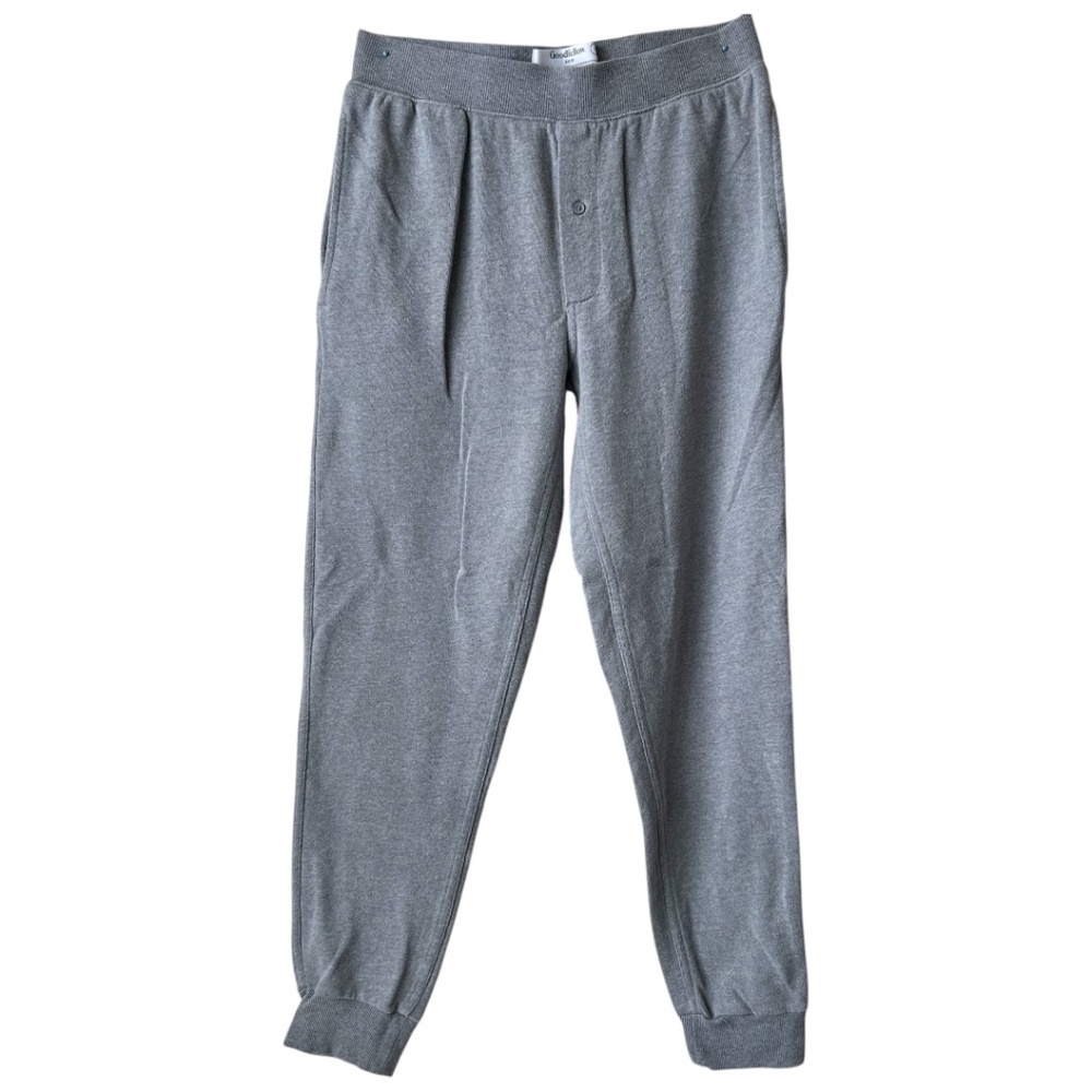 Joggers Gray Pockets Elastic Waist Button accent by Goodfellow & Co Size Small